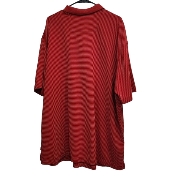 Tommy Bahama red semi-ribbed texture polo. - Picture 6 of 9